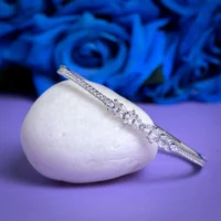 Slanting view of Marquise Cluster Kada 925 Silver