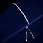 Wrapped around view of Solitaire Tennis Bracelet 925 Silver