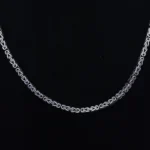 Close up of Artisanal Byzantine Weave Chain 925 Silver