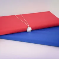 Close up of Charming Ladybug Mother of Pearl Necklace 925 Silver