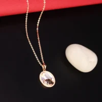 Close up of Charming Rose Gold Ladybug Mother of Pearl Necklace 925 Silver