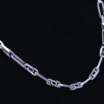 Close up of Essential Paperclip Link Chain 925 Silver