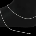 Close up of Minimalist Sparkle Chain Anklets 925 Silver