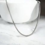 Close up of The Essential Franco Chain 925 Silver
