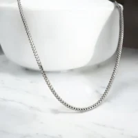 Close up of The Essential Franco Chain 925 Silver