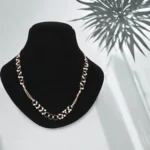 Display on bust Rose Gold Filigree Pearl Statement Necklace 925 Silver