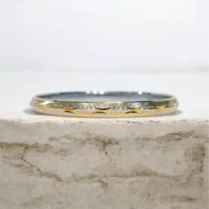 Royal Dual-Tone Laser Cut Men Kada – 925 Silver