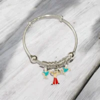 Close up of Little Adjustable Silver Chota Bheem Kids Kadali 925 Silver