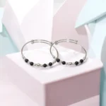 Full length view of Adjustable Timeless Black Bead Silver Nazariya Kids Kadali 925 Silver