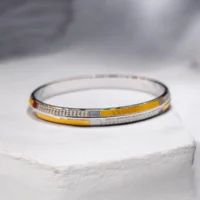 Top view of Royal Dual-Tone Textured Kada 925 Silver